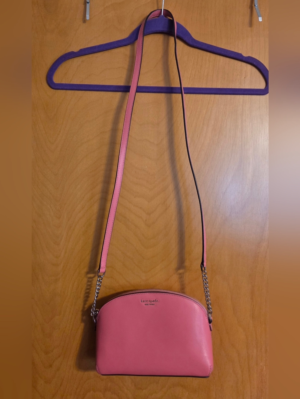 kate spade Pink Leather Crossbody with Chain Strap